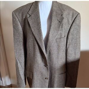 Hart Schaffner Marx Men's Gray Plaid Blazer